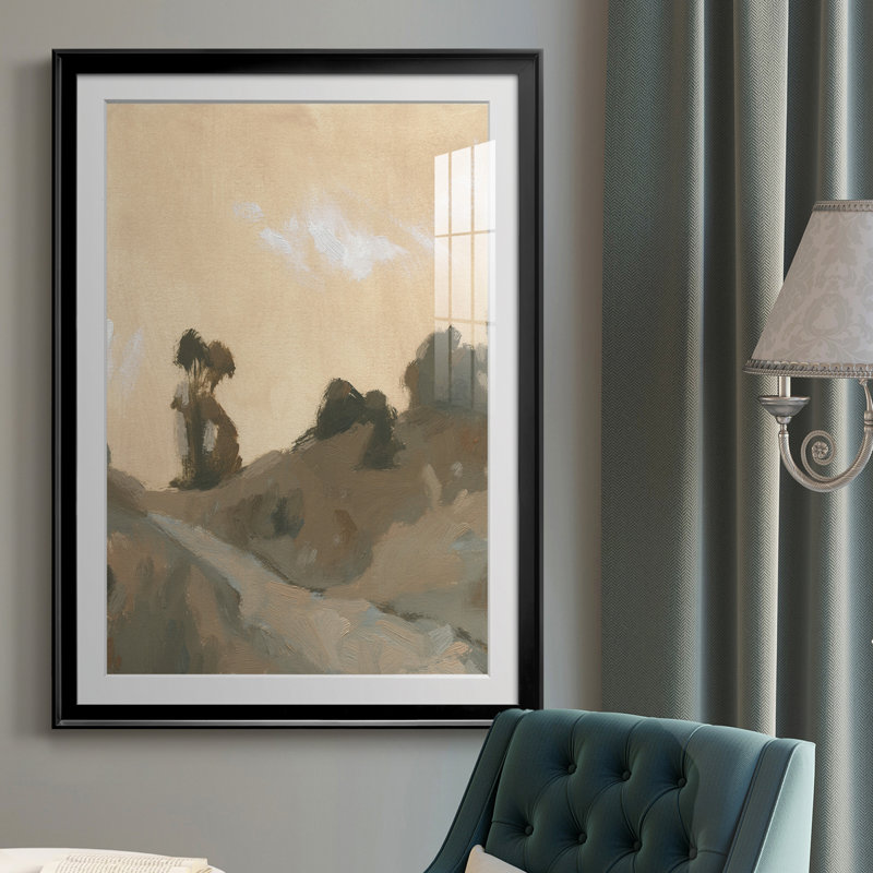 " Hillside Walking Path VI ", Black, 24.5" H x 18.5" W x 1" D