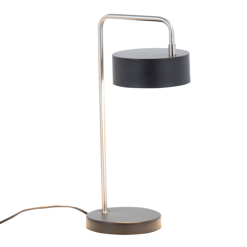 Amella Metal Desk Lamp, Black/Nickel