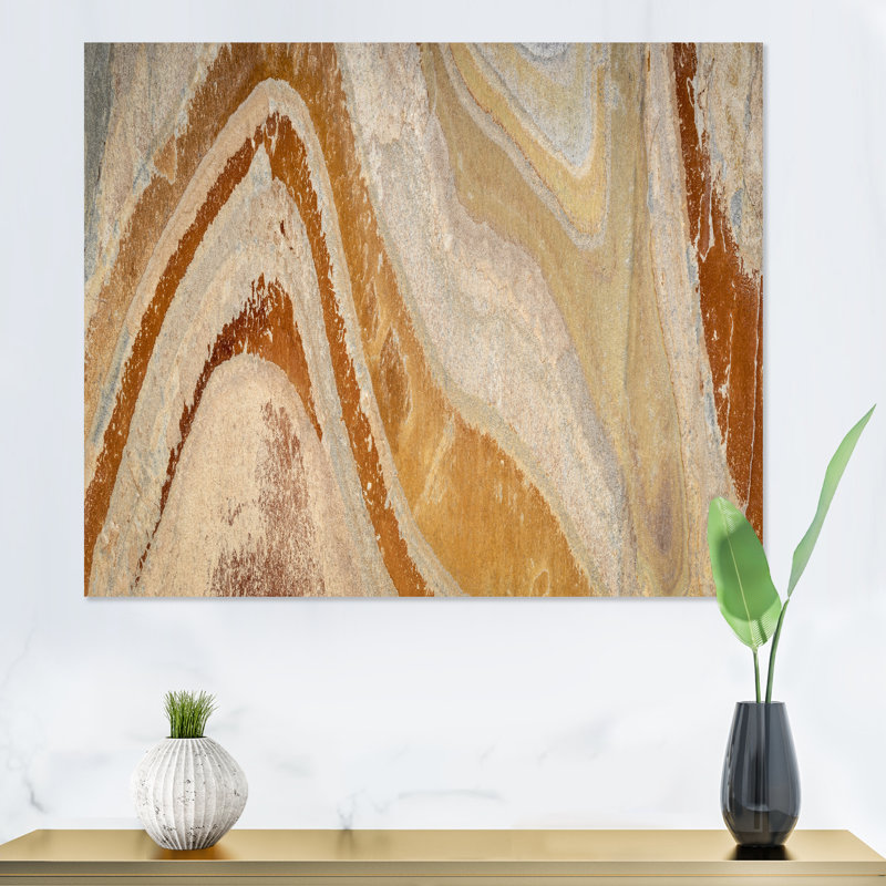 Pierre d'ardoise colorée - peinture sur toile, H 30 po x l 40 po, Toile tendue