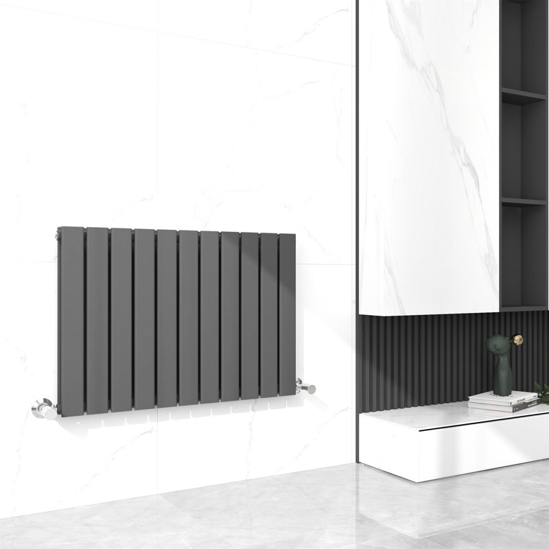 Horizontal Flat Panel Radiators, Grey, 60cm H x 74.8cm W x 5.8cm D