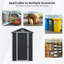 Remise de rangement pour l'extérieur en plastique 4 pi x 6 pi avec plancher