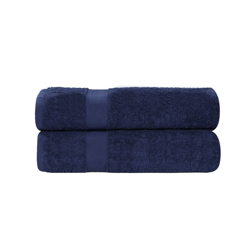 Ensemble de serviettes de bain en coton léger à séchage rapide, Bleu, Drap de bain - paquet de 2
