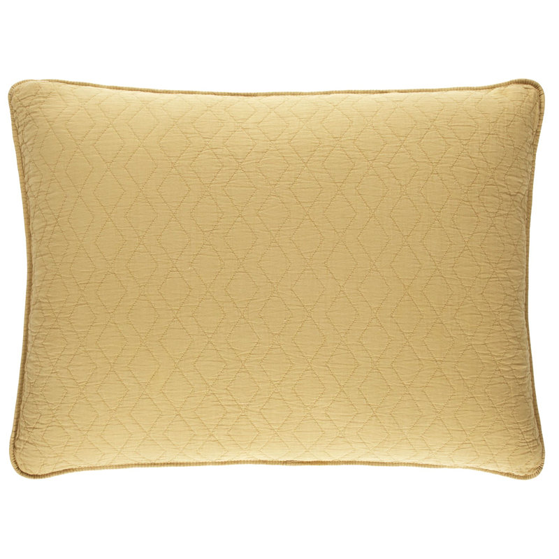 Birdie Quilted Sham, Gold, Dutch Euro
