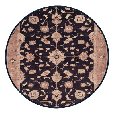 Machine Washable Overdyed Purple Area Rug