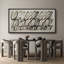 Calligraphie abstraite noire, reproduction sur toile-98042263-111568282