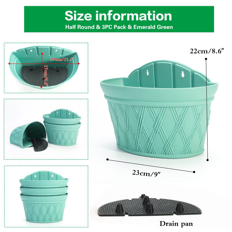 Wall Planter, Emerald Green
