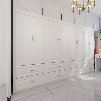 Large Combination Freestanding Armoire With 8 Drawers