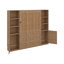 Grand lit escamotable avec tablettes et armoires