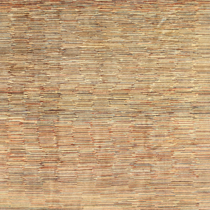 Tapis contemporain brun, Carré 7 pi