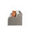 Fabric & Gray Wicker Patio Sofa W/2 Pillows & 2 Ottomans