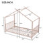 Lit plateforme simple en métal, rose-1882370435