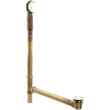 Clearflobrass Toe Tap 1.5" Leg Tub Drain with Overflow