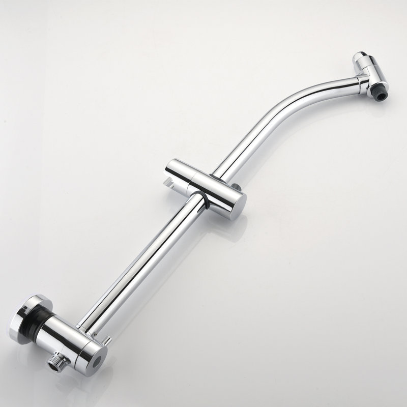 Drill-Free Stainless Steel Slide Bar Combo Rain Showerhead 7-Setting Hand, Dual Shower Head Spa System With Tup Spout (Rough-In Valve Included)