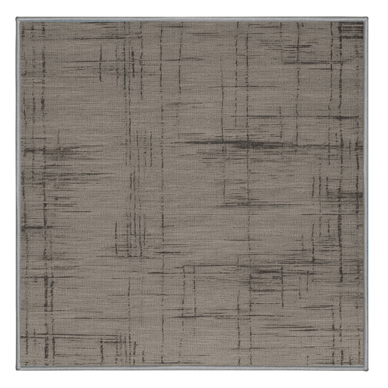 Tapis abstrait gris lavable à la machine, Carré 5 pi