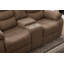 Ensemble inclinable en polyester: fauteuil inclinable manuel et causeuse avec rangement et porte-gobelets-116620109