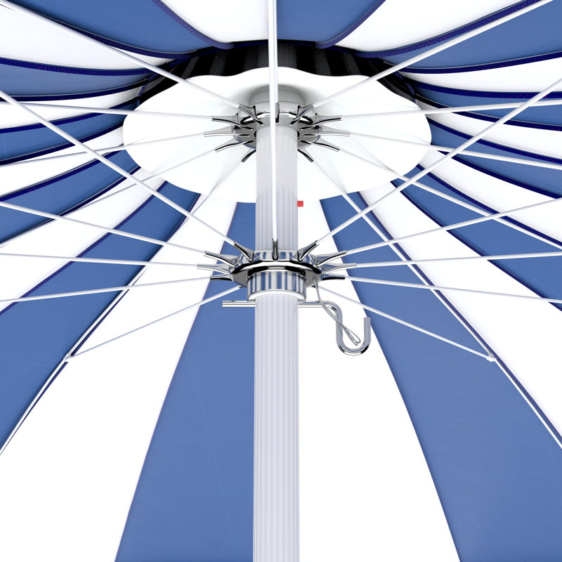 8.5' Two-Tone Canvas Pagoda Umbrella, Pacific Blue - Pacifica