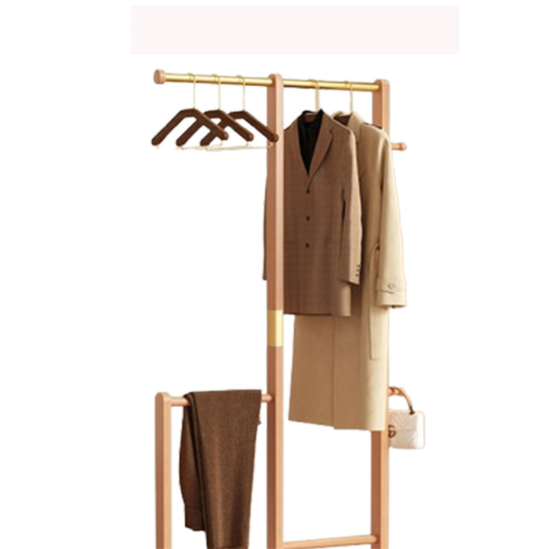 Porte-chapeaux en bois massif Aesthetic, Jaune