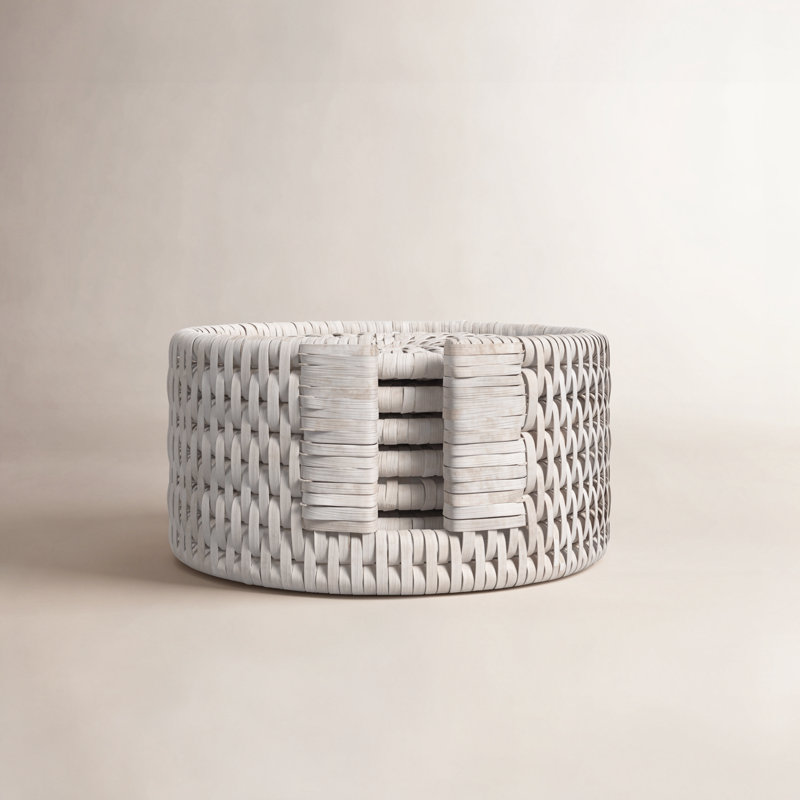 Ensemble de sous-verres Camden avec support, Blanc