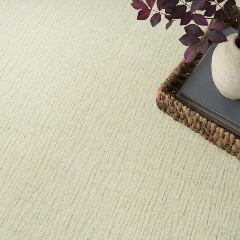  Strata 8'6" x 11'6" Ivory Farmhouse Indoor Rug, 8'6" x 11'6", Ivory