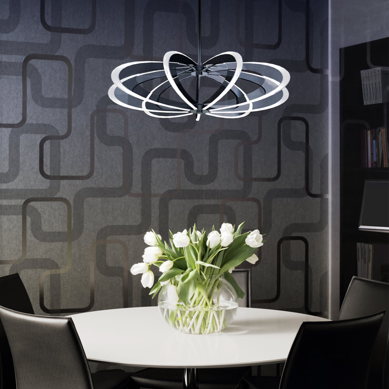 Iridium 36" Pendant - Polished Chrome, Polished Chrome