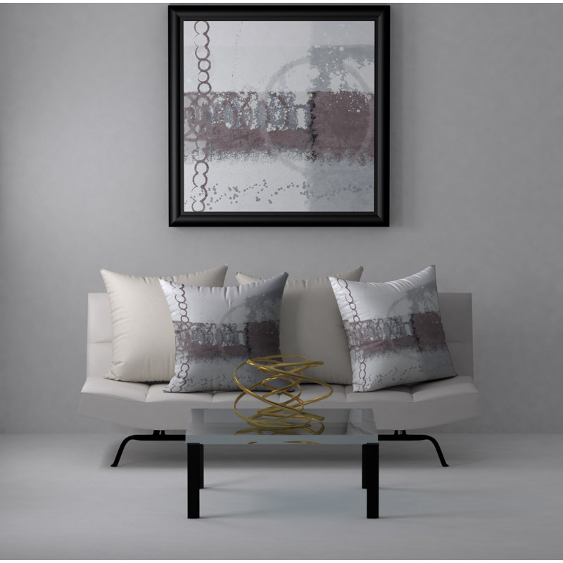 Abstract Throw Pillow, 20" H x 20" W