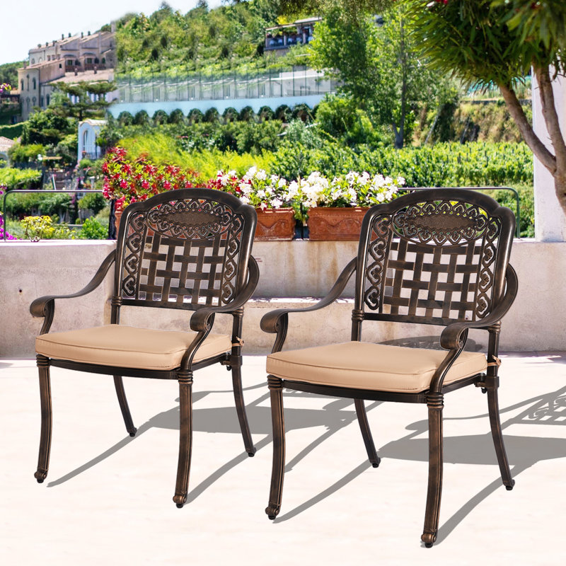 Chaise de patio avec coussin Gladding