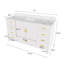 Meuble-lavabo moderne avec comptoir en quartz blanc de Carrare-496538688-496538719