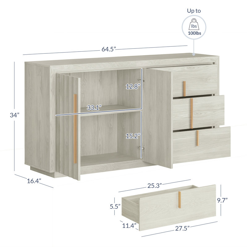 Buffet Bucklin 64,5 po