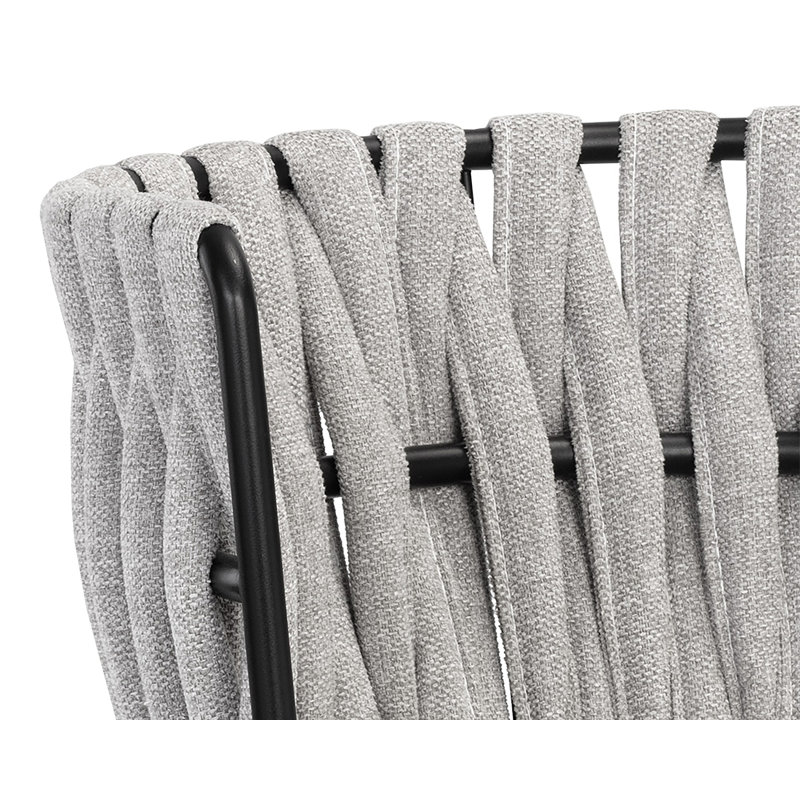 Chaise avec accoudoirs en métal la Mott, Gris pale
