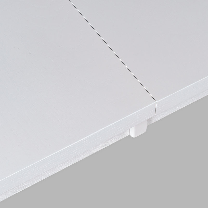Ensemble de salle à manger à deux piédestaux 102 po Larson - Table blanche avec chaises beiges, Beige, Blanc