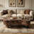 Faux Travertine Modern Irregular Coffee Table