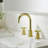 Luxury Modern Widespread Bathroom Faucet - 2-Handle 3-Hole Design With Brushed Gold Finish