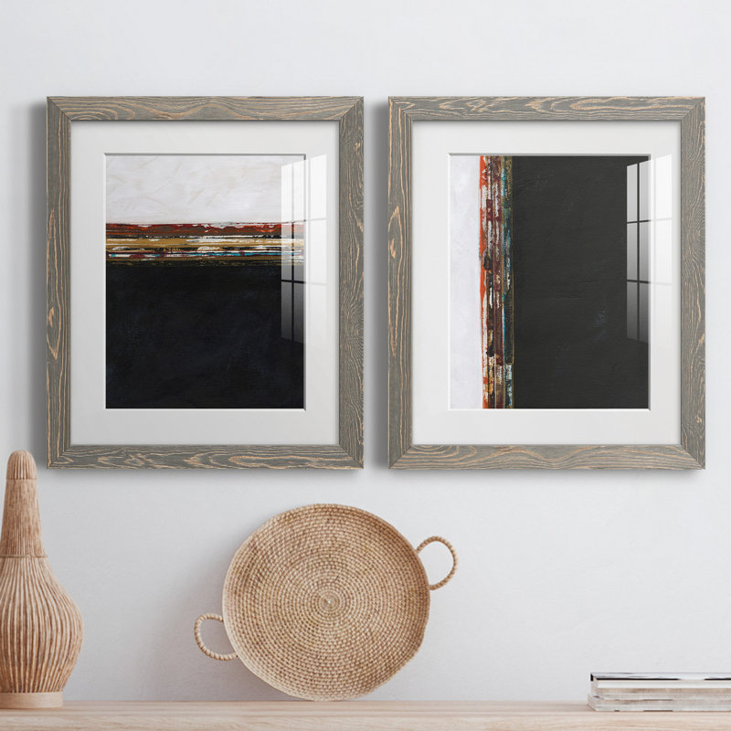 A Sense of Space I - Ensemble de 2 cadres photo, H 20 po x l 34 po x P 1,5 po, Blanc
