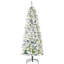 Sapin de Noël artificiel mince enneigé enneigé 6 pi HOMcom
