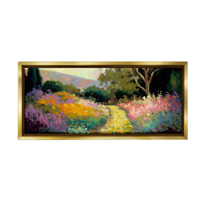 «Modern Meadow Path Floater Frame» par Gina Kelly sur toile