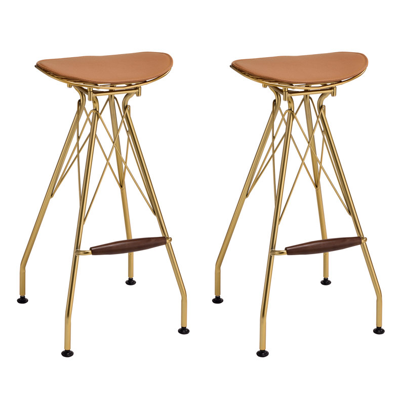 Tabourets de bar sans dossier Whiskey and Gold (ensemble de 2)
