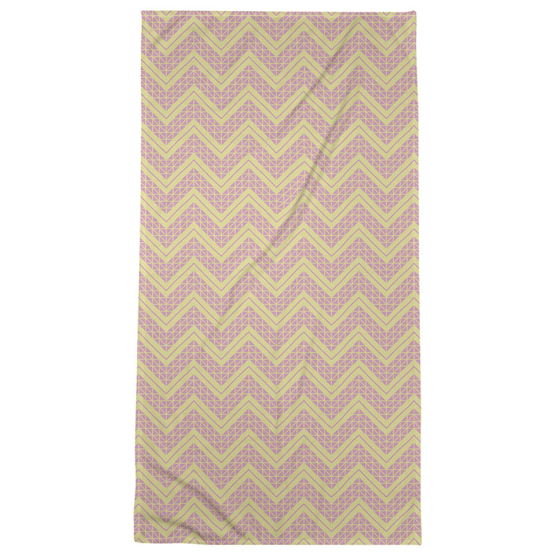 Serviette de plage Stephenie, Jaune / rose pâle