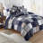 Donna Sharp Checkerboard Indigo 3PC Ragged Pieced Cotton King Quilt Set-95751627