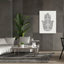  «Hamsa 1 Silver» par Courtney Prahl, art mural sur toile, 40 po x 54 po