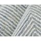 Wheaton Chevron Handmade Tufted Wool Blue/Beige Area Rug