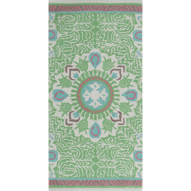 Oasis Hand-Tufted New Zealand Wool Multicolor Area Rug, Runner 2'6" x 5' 
