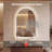 Wall-Mounted Arched Mirror LED Anti-Fog Bathroom Mirror, Adjustable Brightness and Color Temperature Vanity Mirror-1597272766