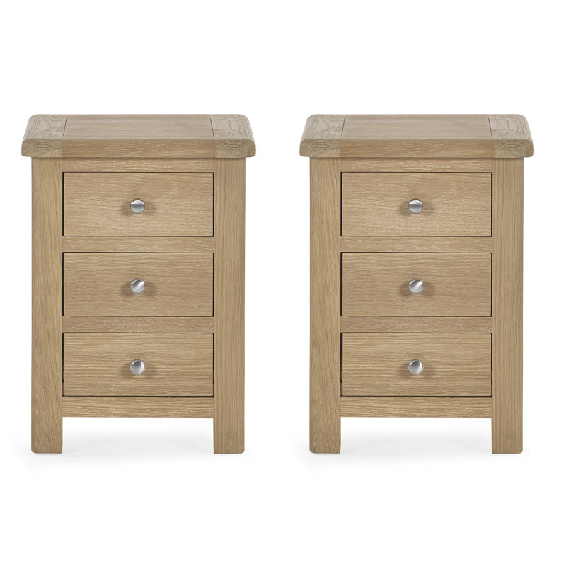 Jeremey 45cm W Solid Wood Bedside Table