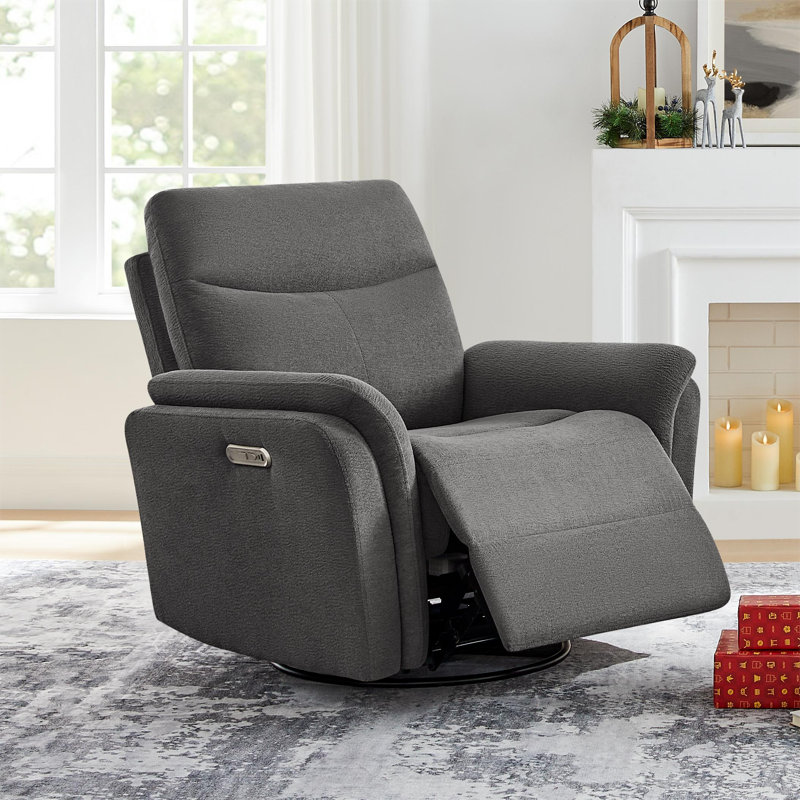Fauteuil inclinable électrique pivotant pivotant 37 po 3 en 1, Gris foncé