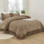 Ensemble d'édredon taupe Andency pour très grand lit, ensembles d'édredon 3 pièces Boho Tassel pour lit très grand, ensemble de literie à franges moelleuses toutes saisons (édredon 104 x 90 po et 2 taies d'oreiller)-124609991-124609996