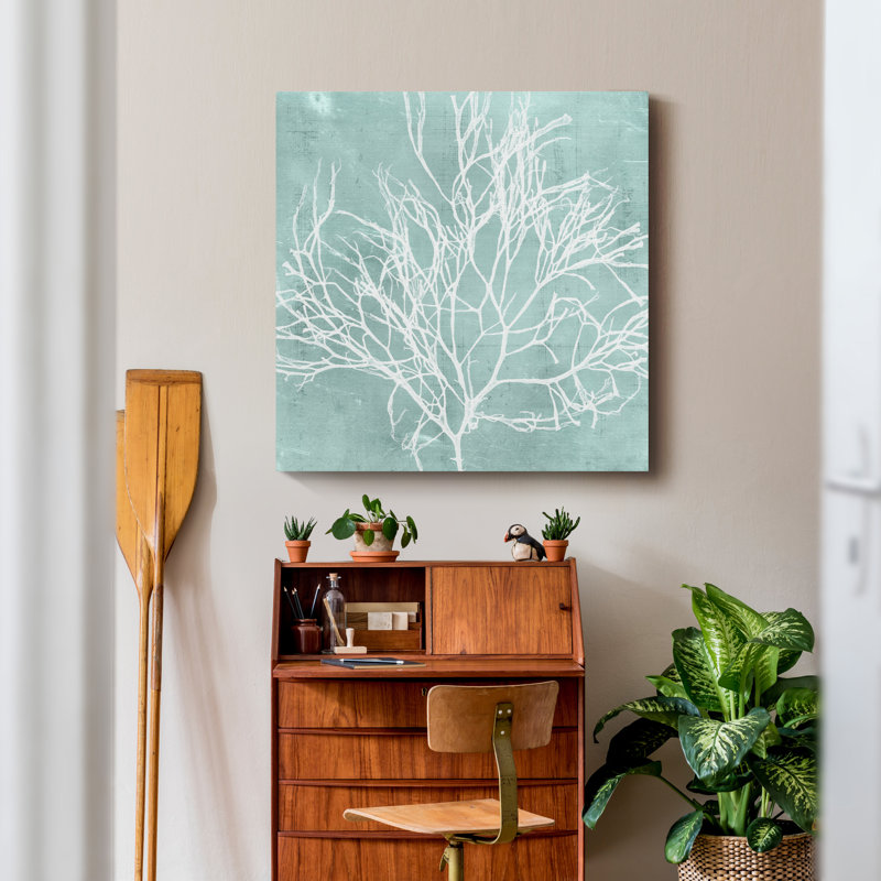 «Seaweed on Aqua II», reproduction d'art sur toile tendue, H 24 po x l 24 po x P 1 po