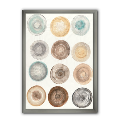 " Geometric Cream Circles "