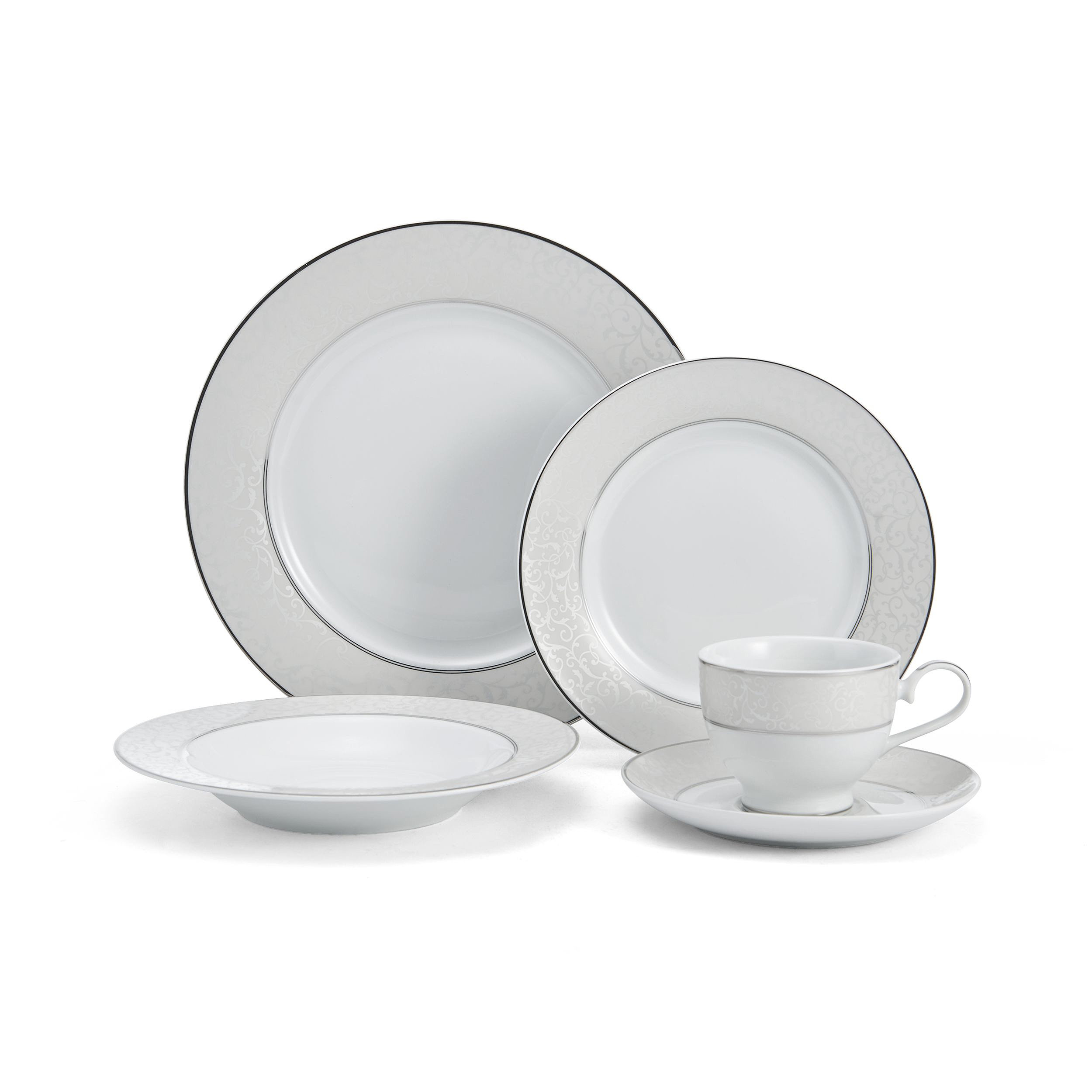 Mikasa Parchment 40-Piece Porcelain Dinnerware Set, Service for