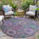 Machine Washable Indoor/Outdoor Xhevrie Purple Rug