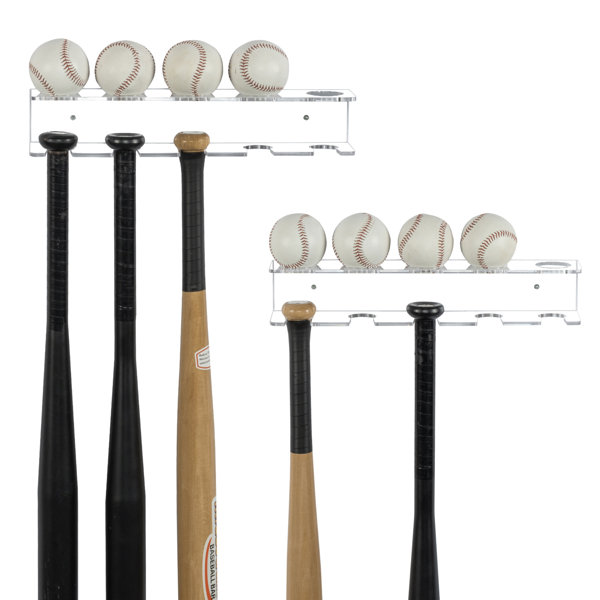 Revolving Baseball Back Rack Arlmont & Co. Natailia Acrylic Home Baseball Sport Rack | Wayfair